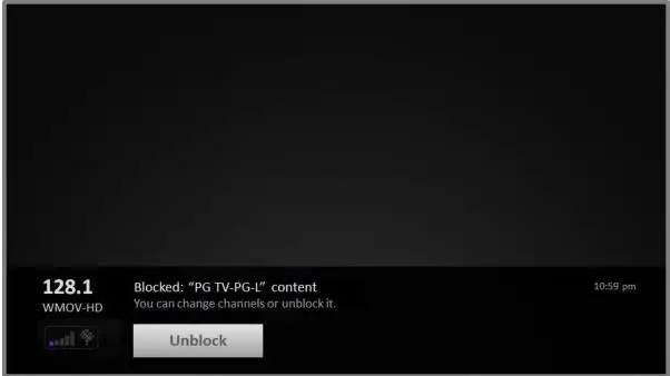 Roku TV Version 8.0 - When a program is blocked by parental control settings