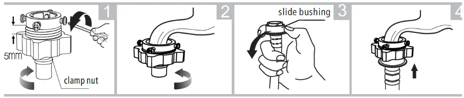 Seik SC 9060AU9FLC Front Load Washer Dryer Combo - INSTALL INLET PIPE