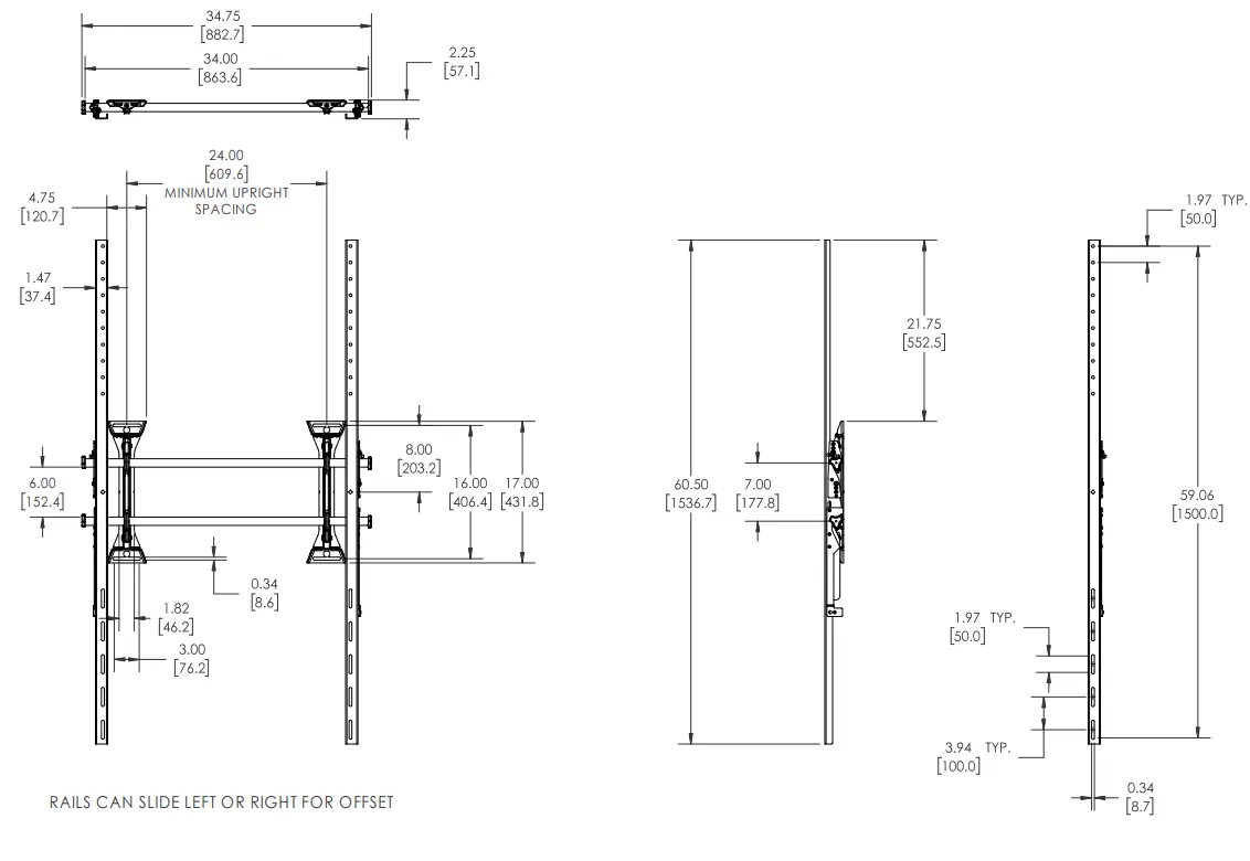 CHIEF KITXWXSM1UP Mounting kit - fig 1
