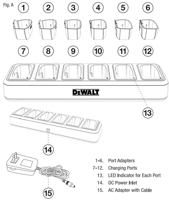 DEWALT DXFRSCH6-300 6 Port Charger-FIG2