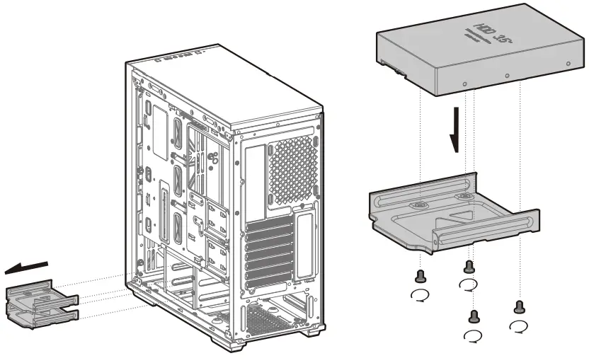DEEPCOOL MACUBE 310 ATX Mid Tower Case - HDDs