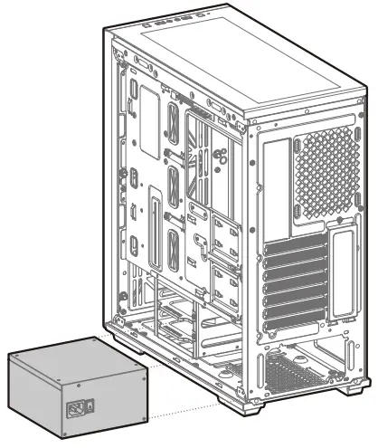 DEEPCOOL MACUBE 310 ATX Mid Tower Case - Power Supply