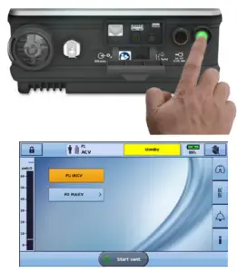 Powering on the device