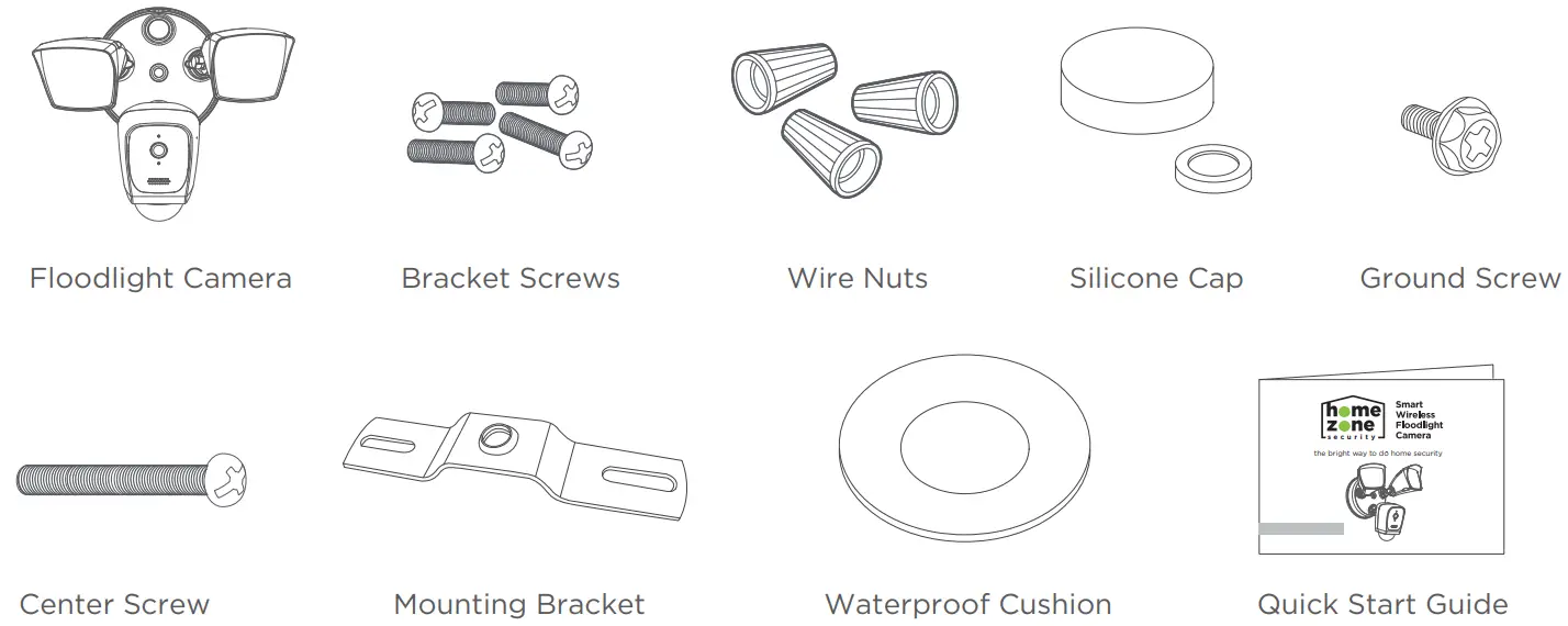 home zone ES00780G Smart Wireless Floodlight Camera - Fig 1