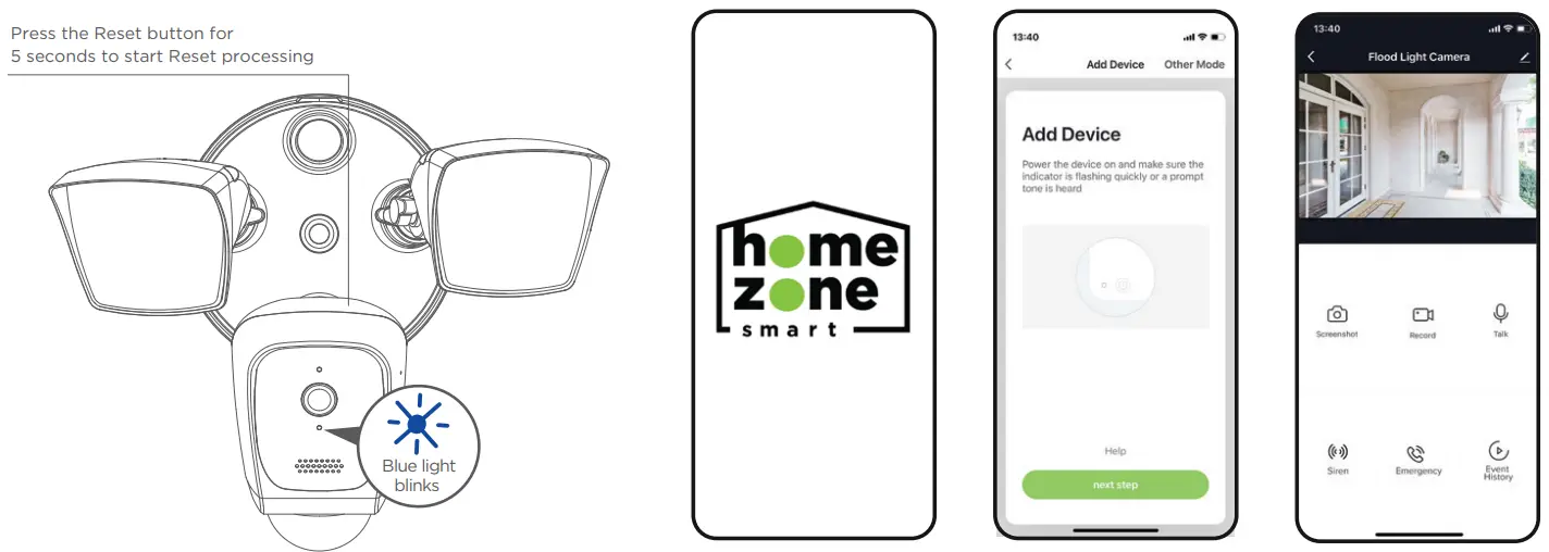 home zone ES00780G Smart Wireless Floodlight Camera - Fig 10