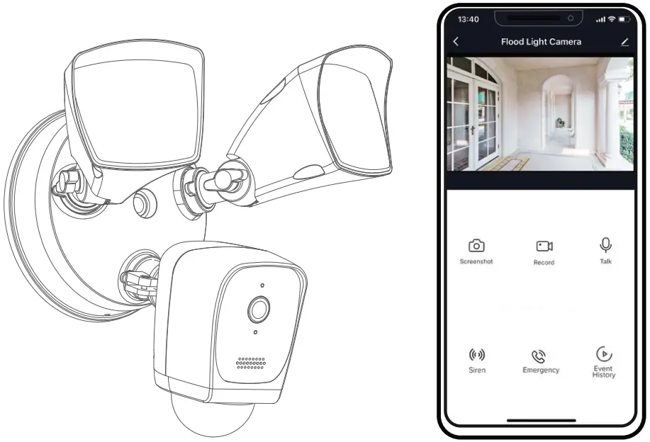 home zone ES00780G Smart Wireless Floodlight Camera - Fig 12