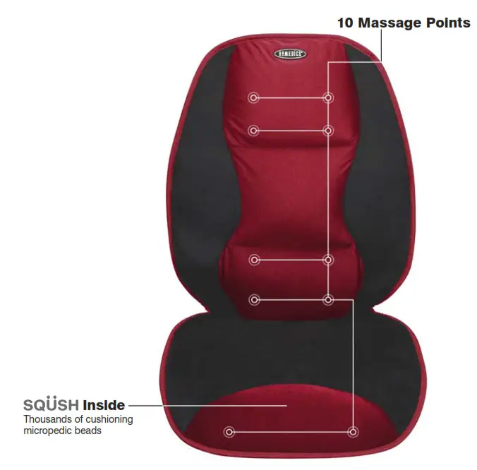 Homedics BK-SQ200 Massaging Seat Cushion with Sqush 3