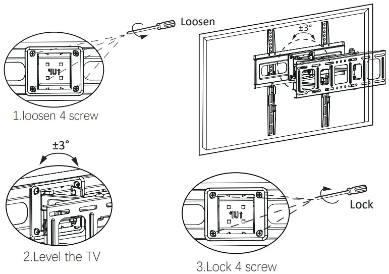 JUSTSTONE ARL506D-ES Full Motion TV Wall Mount Bracket-1