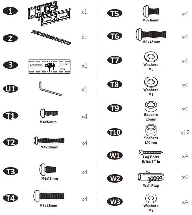 JUSTSTONE ARL506D-ES Full Motion TV Wall Mount Bracket-8