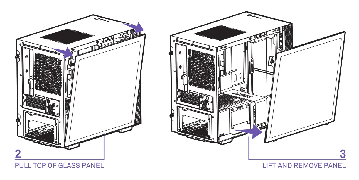 Nzxt Mini ITX Case [H510, H510i] Panel Removal Image 2