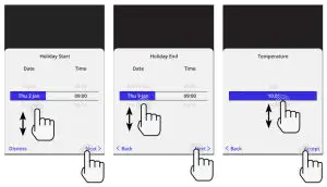 Warmup 6iE WiFi Thermostat - Holiday Mode 1