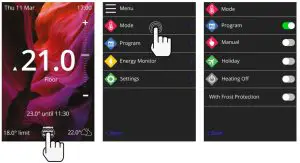 Warmup 6iE WiFi Thermostat - change mode