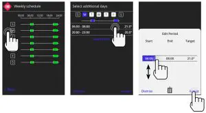 Warmup 6iE WiFi Thermostat - weekends as a block 1