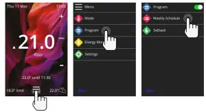 Warmup 6iE WiFi Thermostat - weekends as a block