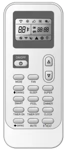 perfect aire 3PAMSHQCW18 U230 Remote Control - Airflow direction control