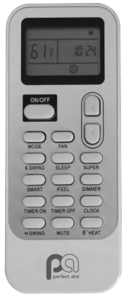 perfect aire 3PAMSHQCW18 U230 Remote Control