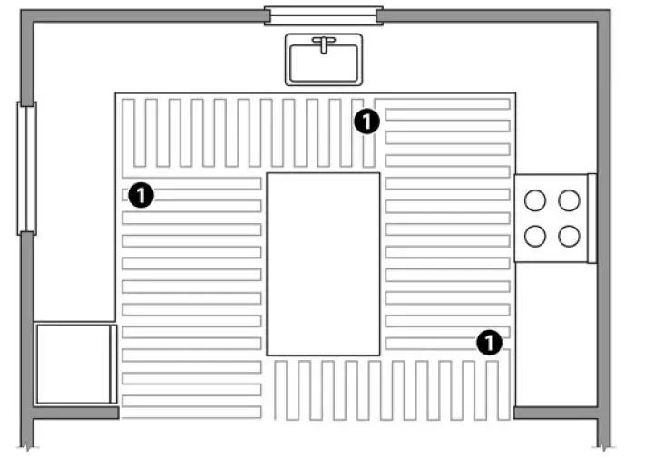 FLEXTHERM HGS240L0031 Green Cable Surface XL 240 VAC Radiant Heat Wire-11
