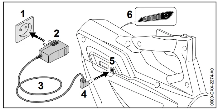 STIHL BGA 45 Battery Handheld Blower - Charging