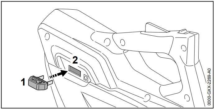 STIHL BGA 45 Battery Handheld Blower - Inserting