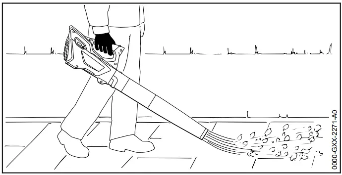 STIHL BGA 45 Battery Handheld Blower - Sweeping