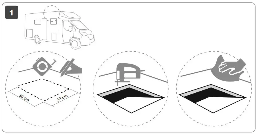 FIAMMA Turbo Vent Premium Rooflight Instruction Manual - Fig 1