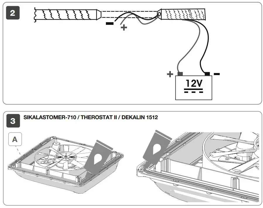 FIAMMA Turbo Vent Premium Rooflight Instruction Manual - Fig 2,3
