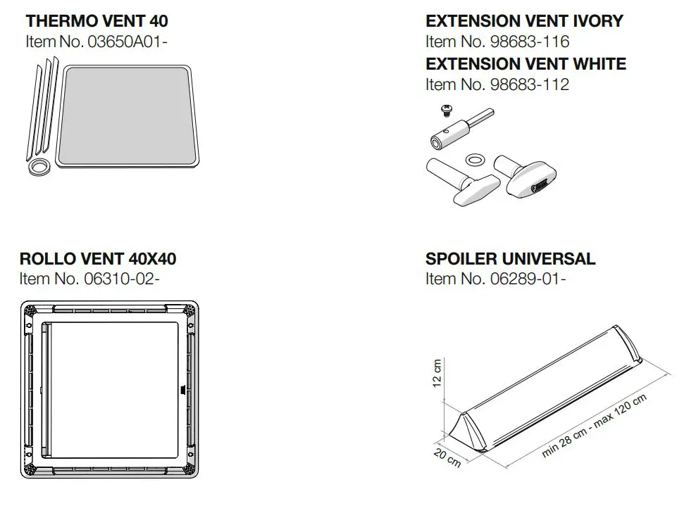 FIAMMA Turbo Vent Premium Rooflight Instruction Manual - THERMO VENT