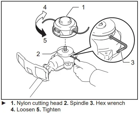 makita GRU01 Cordless Grass Trimmer - Tighten