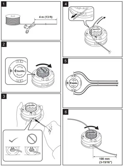 makita GRU01 Cordless Grass Trimmer - fig7