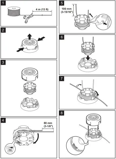 makita GRU01 Cordless Grass Trimmer - fig8