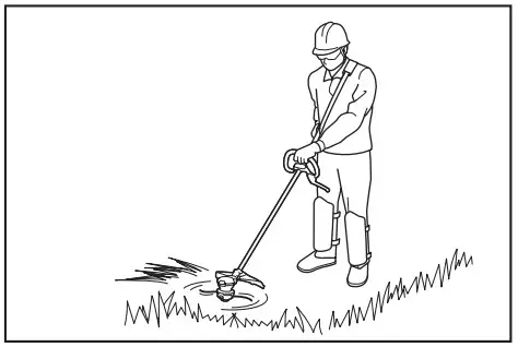 makita GRU01 Cordless Grass Trimmer - injury