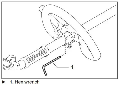 makita GRU01 Cordless Grass Trimmer - wrench2