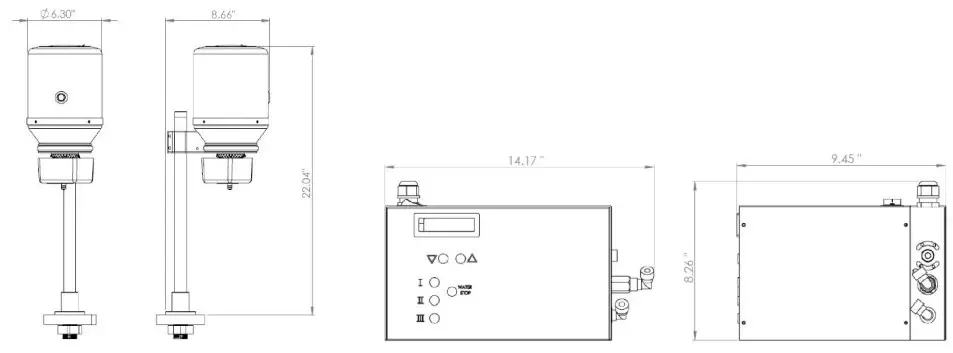 OTFES O 41 Kassifa Coffee Machine - Dimensions