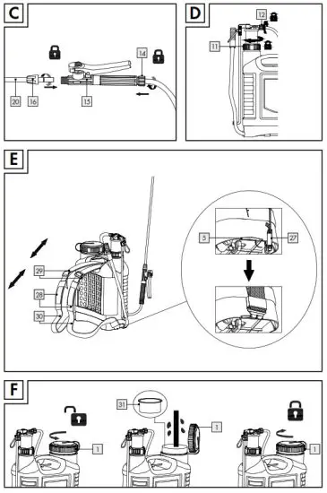 PARKSIDE 16L Backpack Pressure Sprayer - icon20