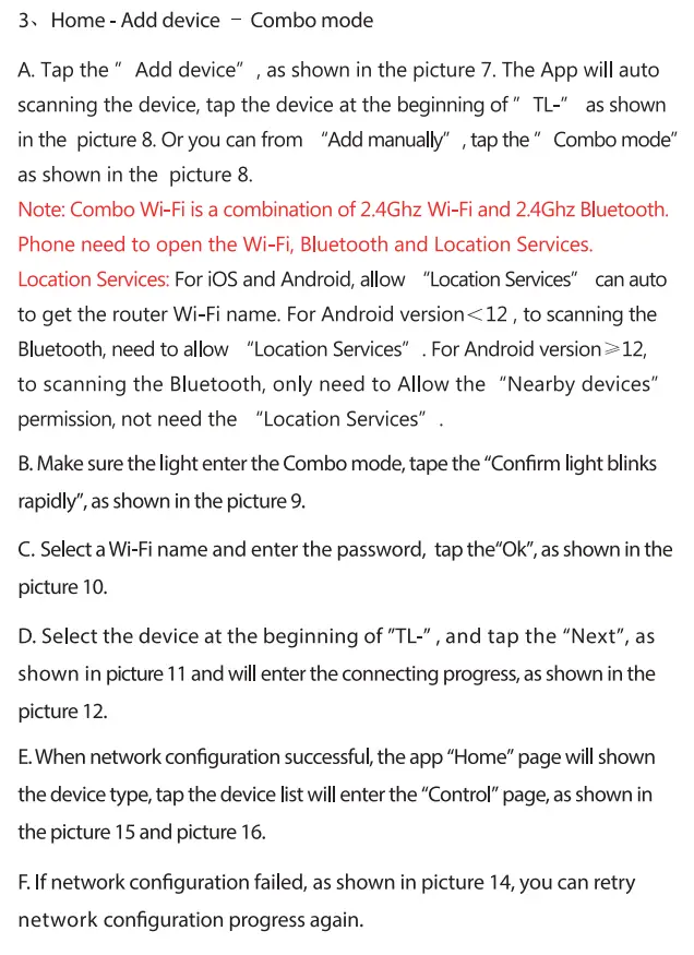 KEXU-W-XX Bedroom 65.6ft Smart WiFi and Bluetooth LED Strip Lights User Manual - Home add device