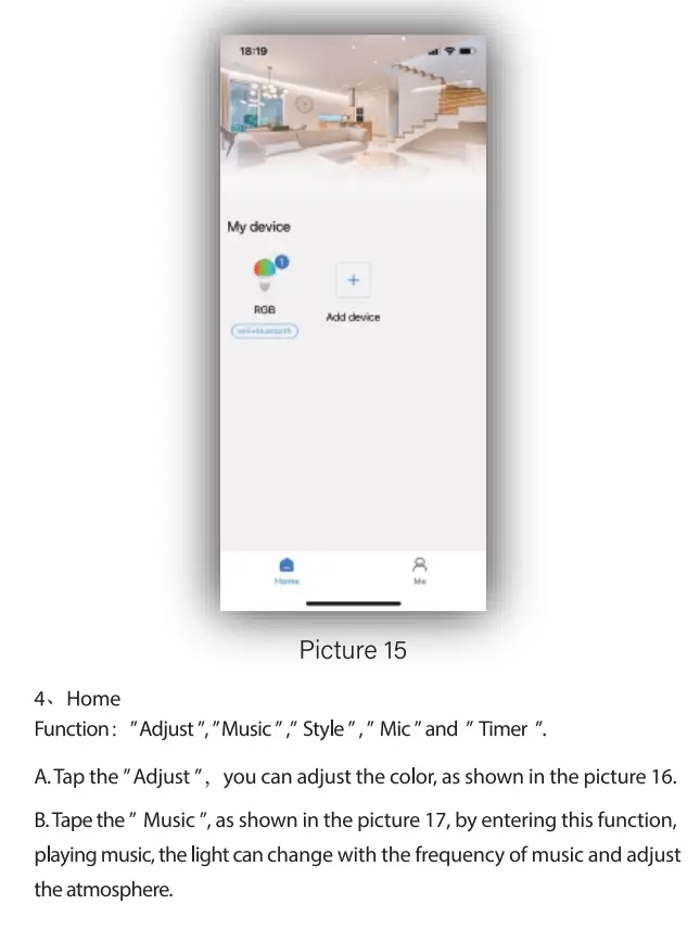 KEXU-W-XX Bedroom 65.6ft Smart WiFi and Bluetooth LED Strip Lights User Manual - Picture 15