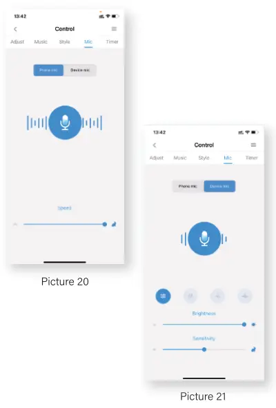 KEXU-W-XX Bedroom 65.6ft Smart WiFi and Bluetooth LED Strip Lights User Manual - Picture 20,21