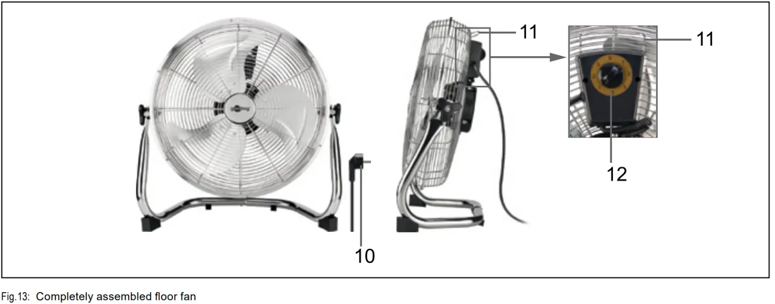 goobay 39510 16 Inch Retro Floor Fan - fig 15