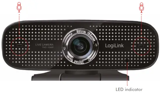 LogiLink UA0378 LL1 USB Webcam 100 Degree with Dual Microphone - fig7