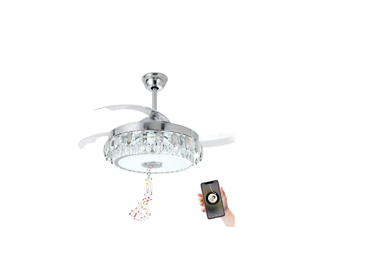 Wintpea Hc-f804b Bluetooth Retractable Ceiling Fan Light Owner's Manual Wintpea Hc-f804b Bluetooth Retractable Ceiling Fan Light Owner's Manual