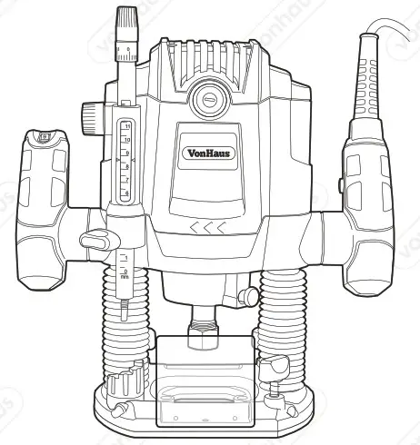 VonHaus 3500019 1600W Heavy Duty Router - Cover