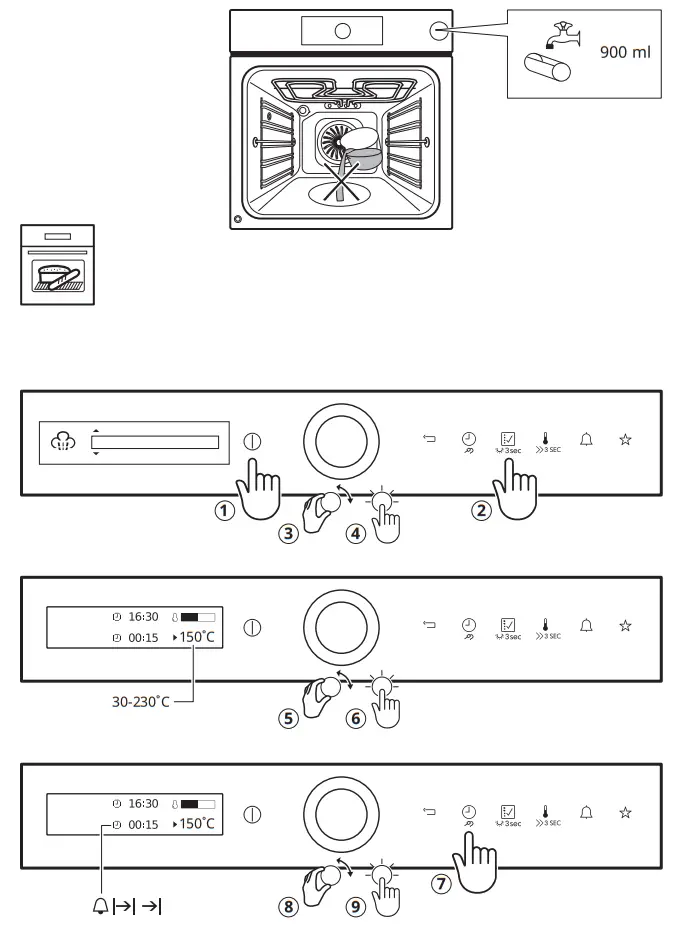 IKEA Finsmakare Convection Oven Steamer Pyrolysis Black - fig 2