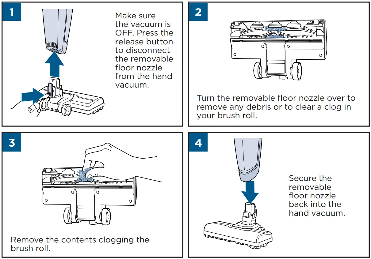 BISSELL 2773 Series Featherweight Powerbrush Stick Vacuum User Manualb - Cleaning the Brush Roll
