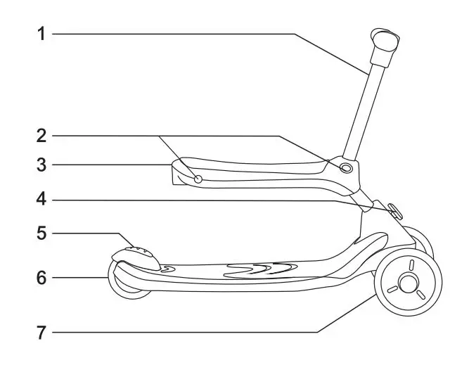 COSTWAY TY328062 Kids Kick Scooter - Parts
