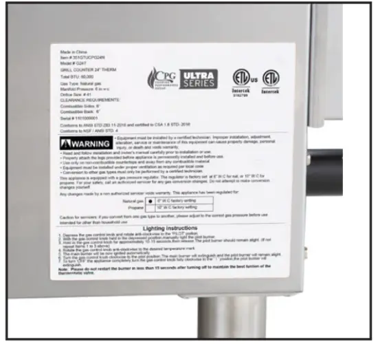 351GTUCPG48 Gas Countertop Chrome Plated Griddles with Thermostatic Controls - Fig 1