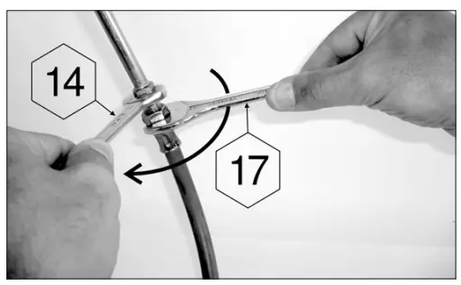 Tighten the connector