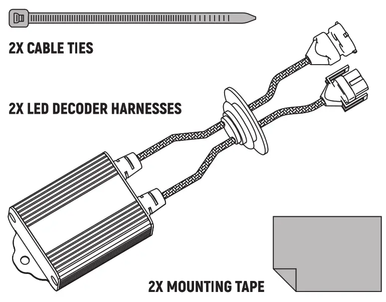 TINYMONSTER 20072 LED Decoder Harness - parts