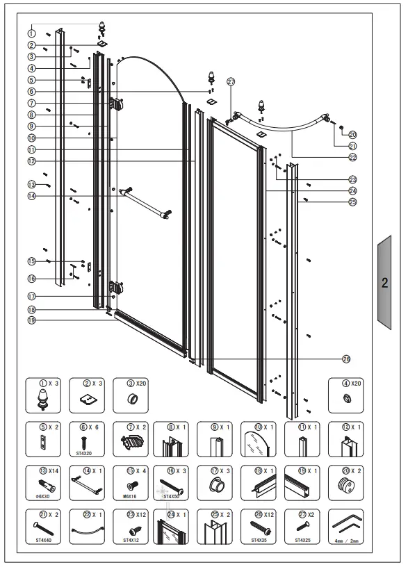 GELCO GQ4610 Antique Shower Door-1