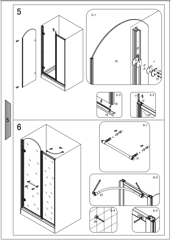 GELCO GQ4610 Antique Shower Door-4