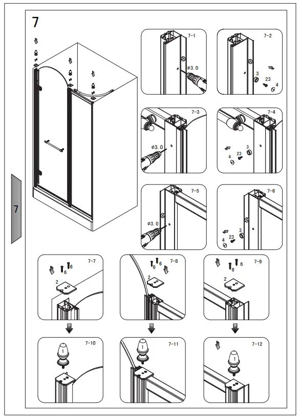 GELCO GQ4610 Antique Shower Door-6